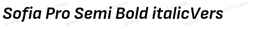 Sofia Pro Semi Bold italicVersion字体转换
